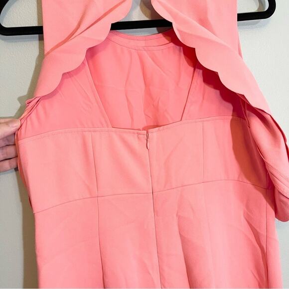 NWT Coral Loft Scalloped Split Back Sleeveless Dress Size 10 - Picture 8 of 13